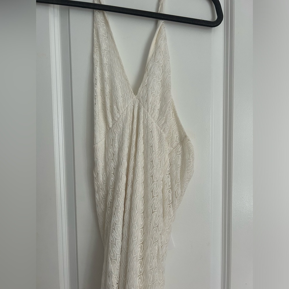 White fitted halter dress